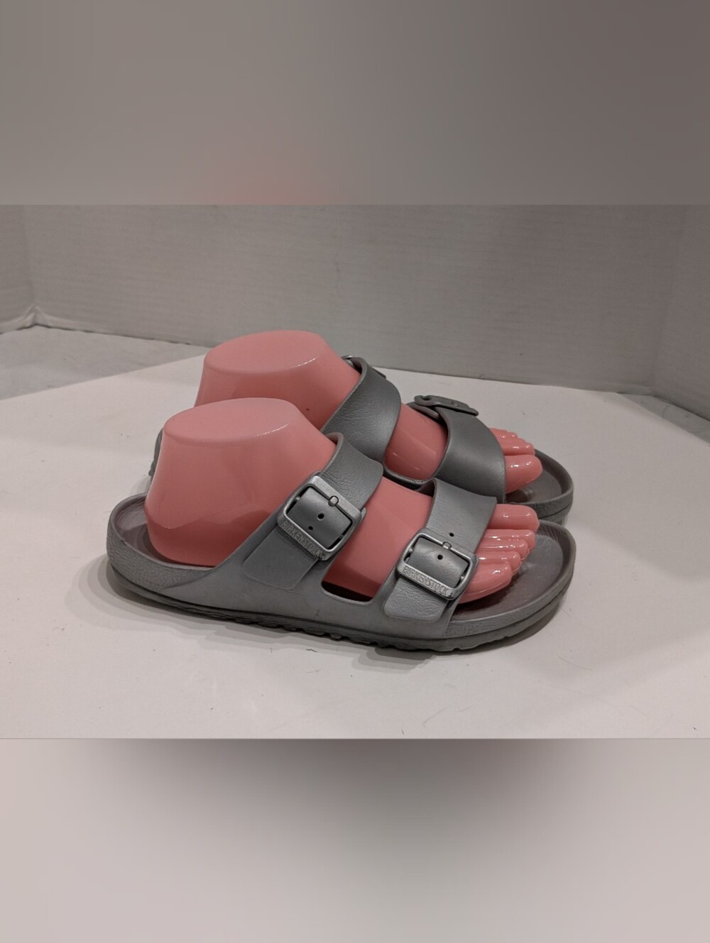 Birkenstock 38 Arizona EVA Gray Unisex Sandals Slip Ons Women's 7, Men's 5